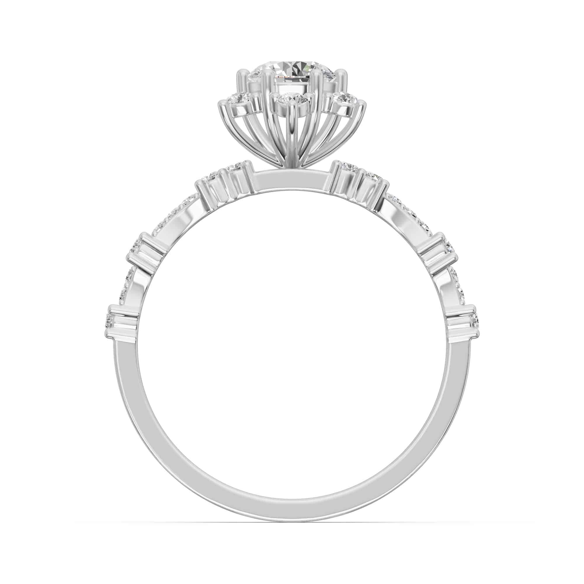 0.50 Karat HRD Sertifikalı Tasarım Pırlanta Yüzük