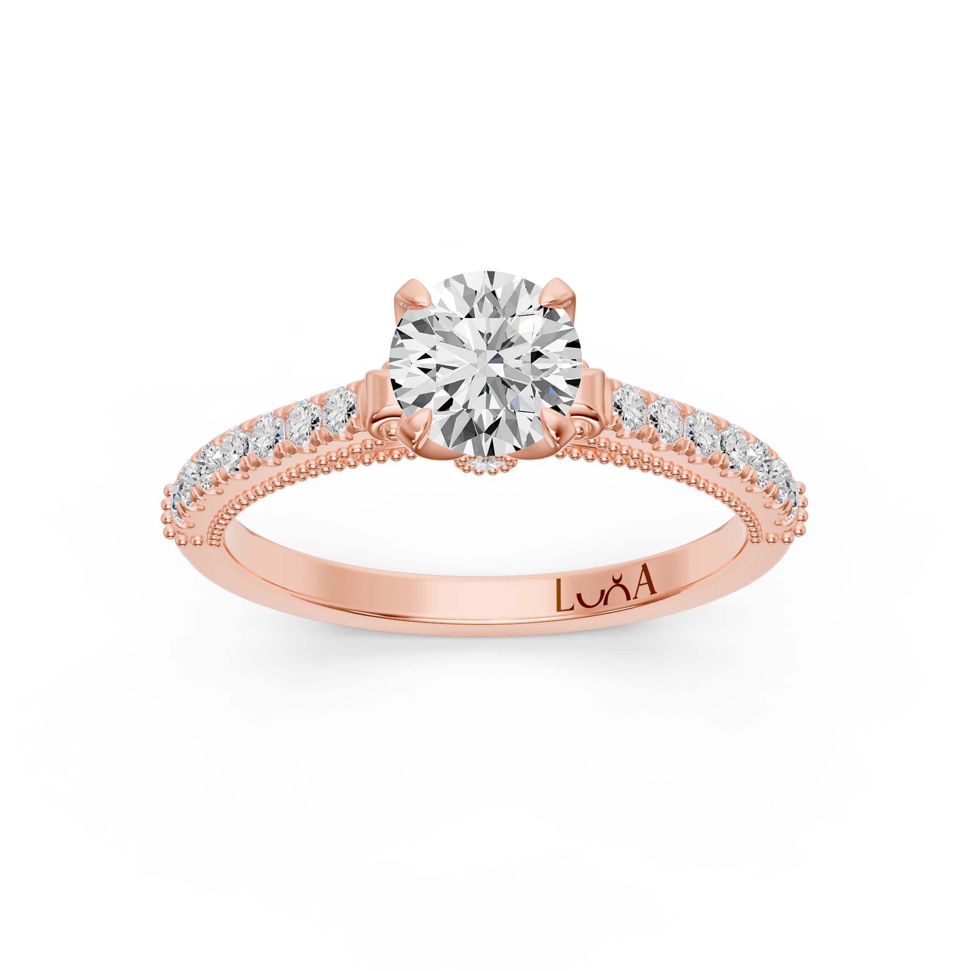 0.70 Karat Yuvarlak Tasarım Pırlanta Yüzük