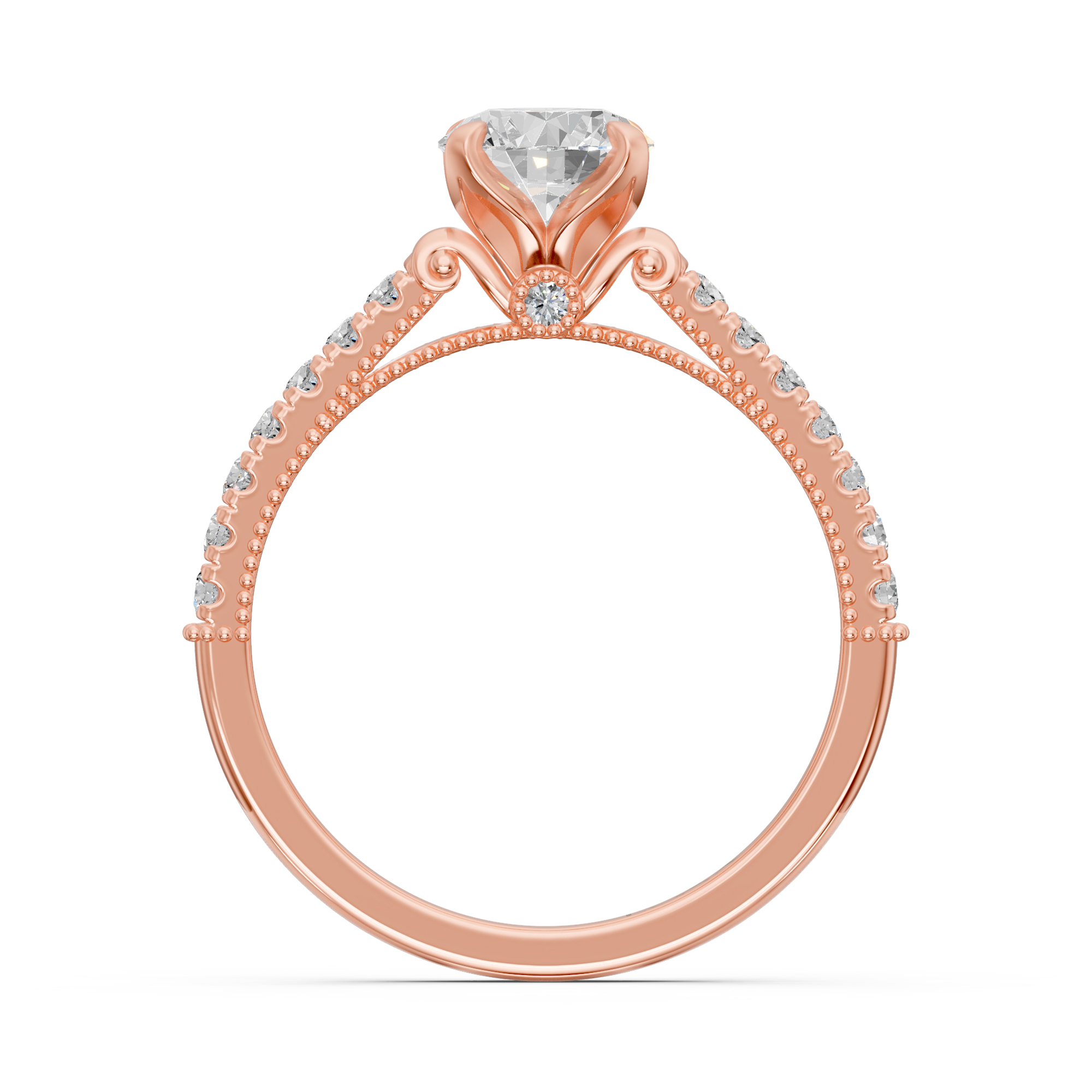 0.70 Karat Yuvarlak Tasarım Pırlanta Yüzük