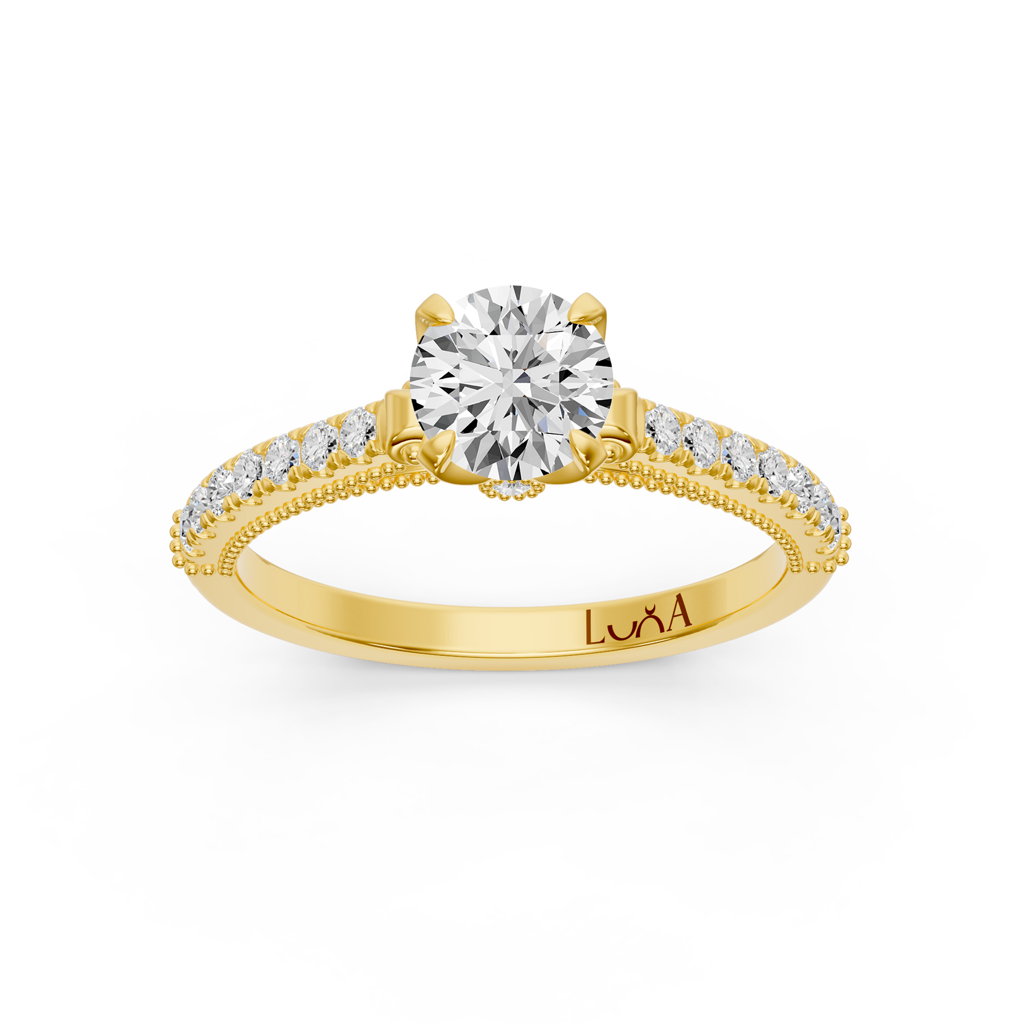 0.70 Karat Yuvarlak Tasarım Pırlanta Yüzük