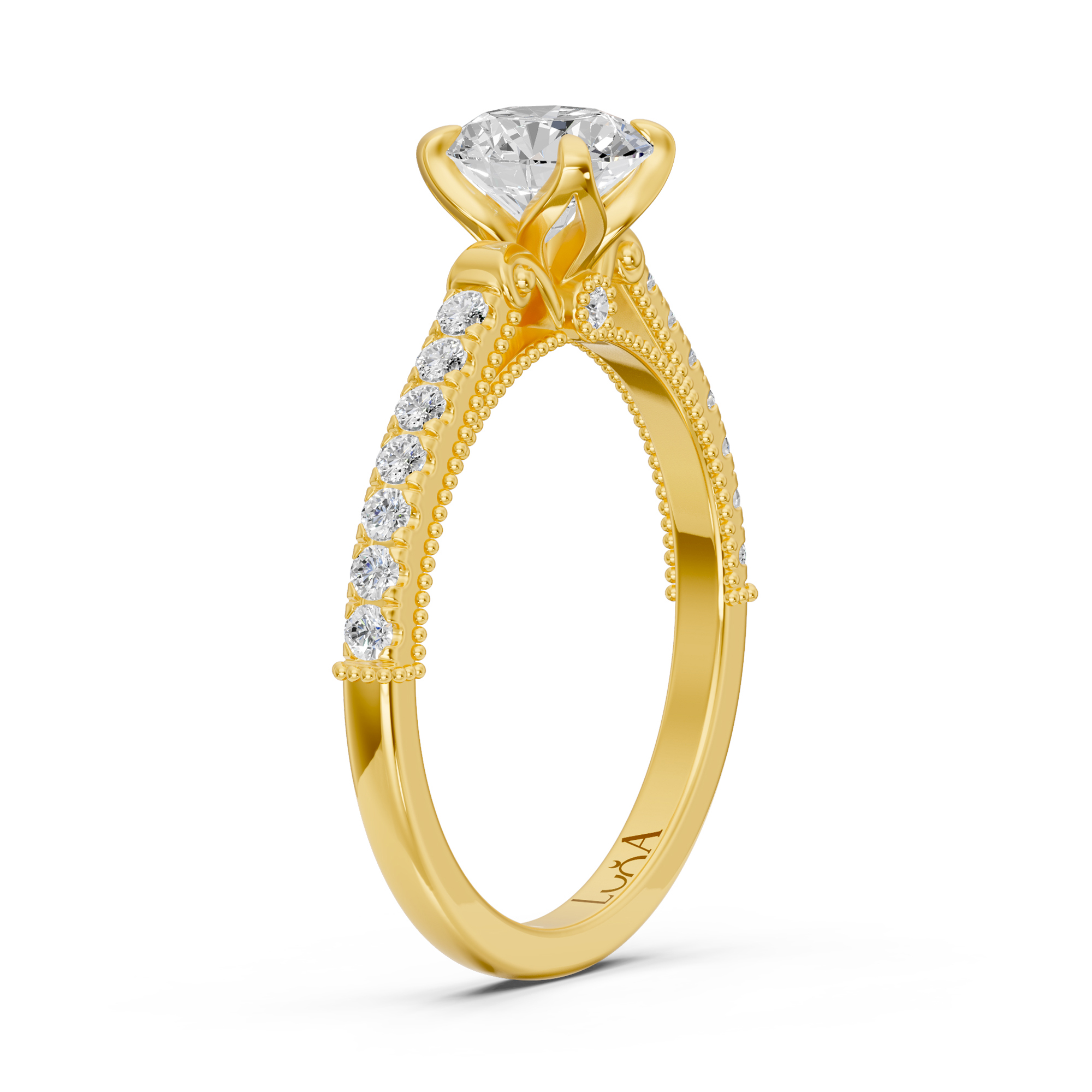 0.70 Karat Yuvarlak Tasarım Pırlanta Yüzük