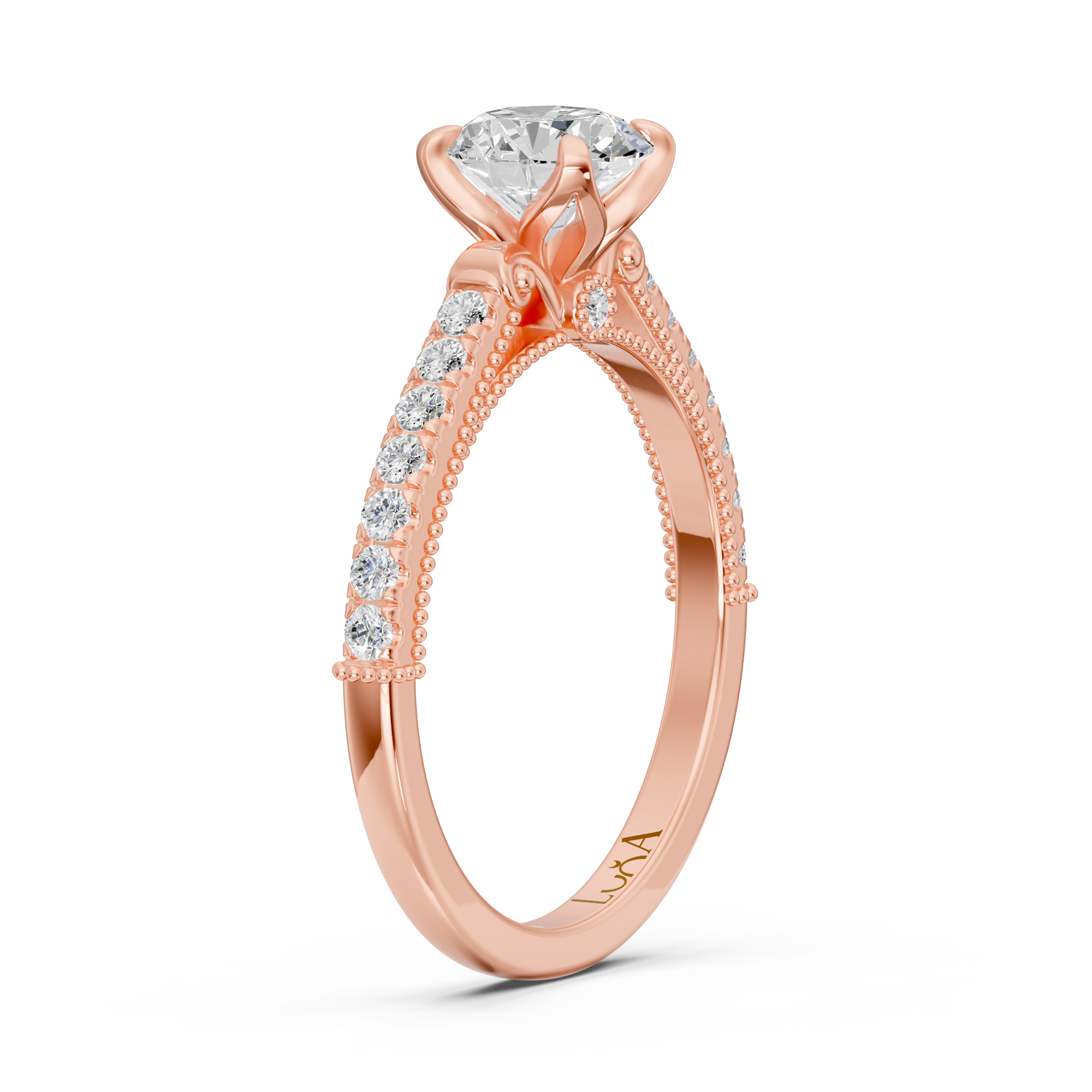 0.70 Karat Yuvarlak Tasarım Pırlanta Yüzük