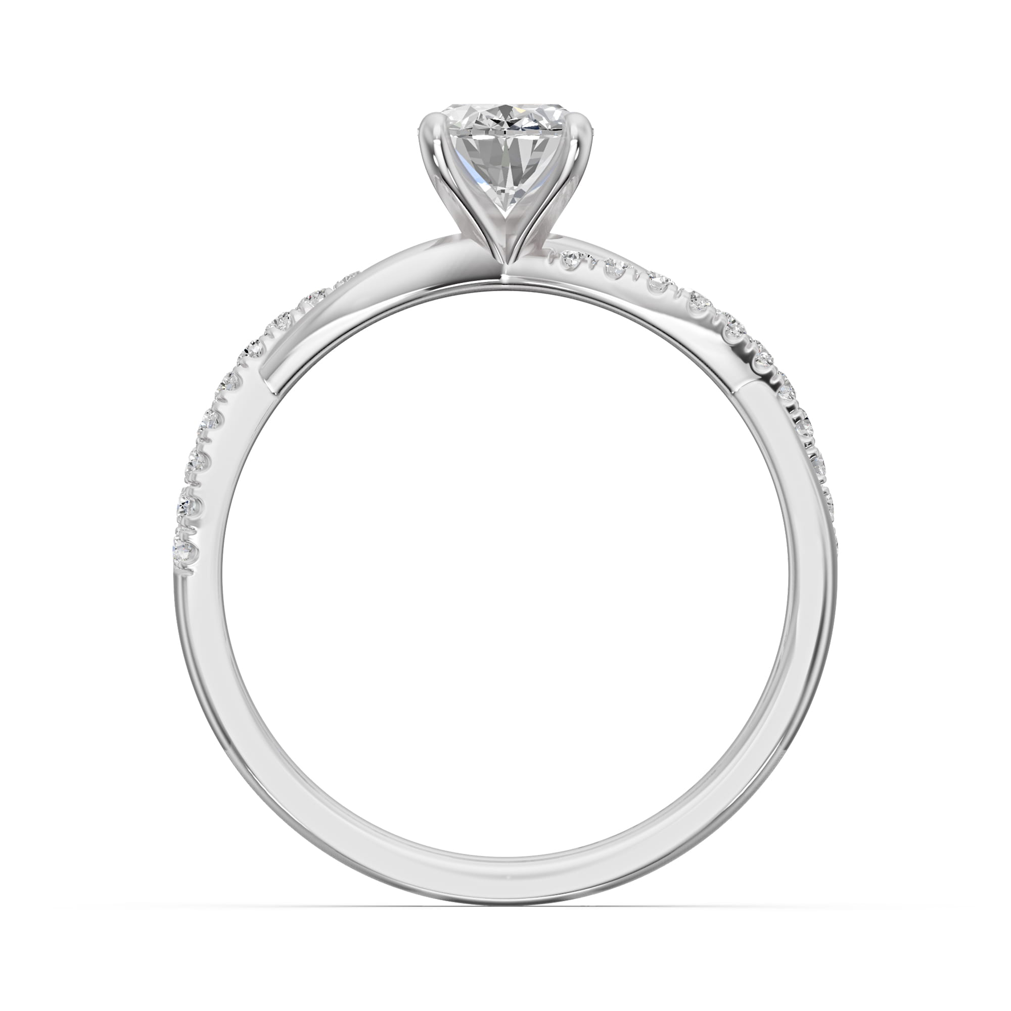 1.14 Karat F SI2 HRD Sertifikalı Özel Tasarım Pırlanta Yüzük