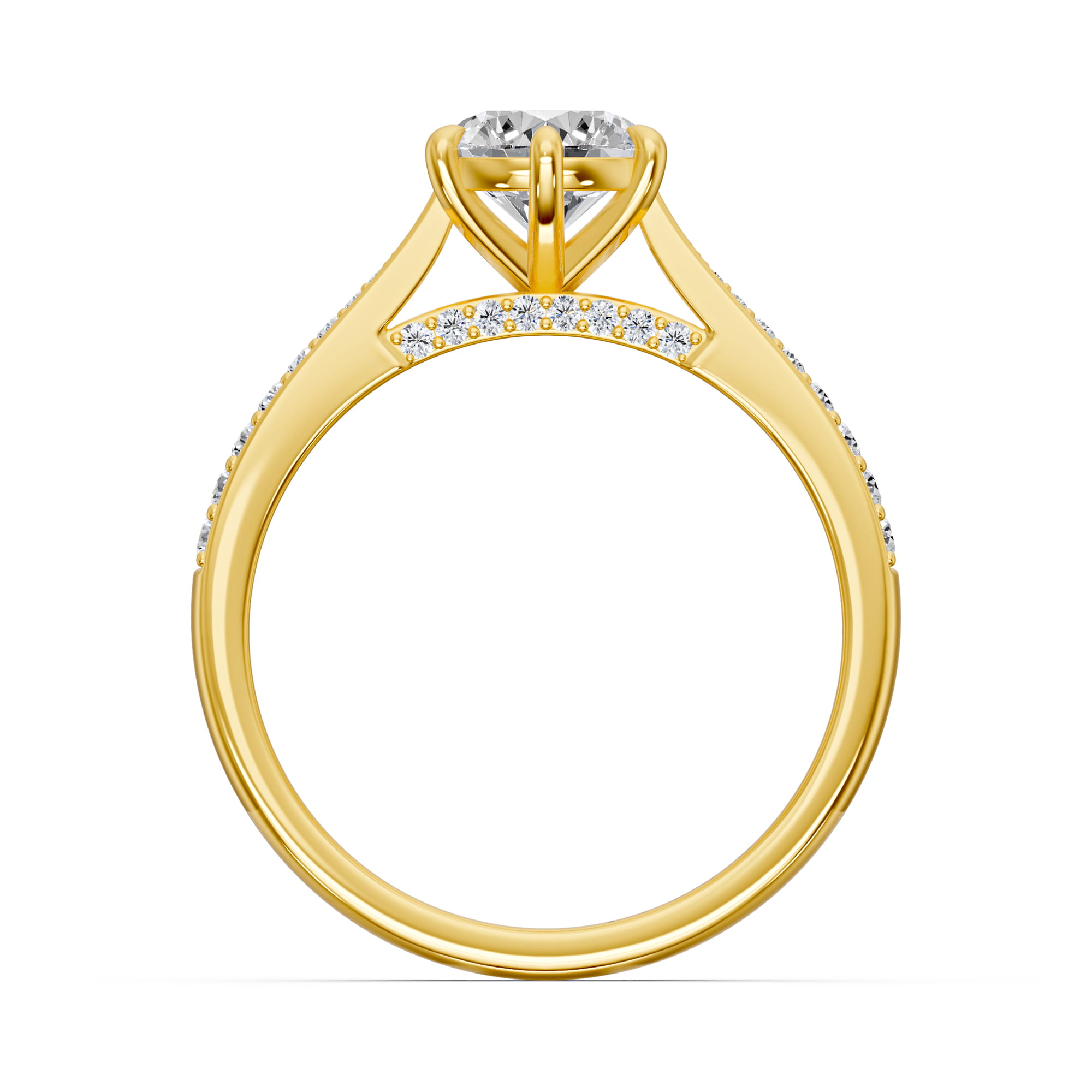 1.20 Karat F SI2 HRD Sertifikalı Özel Tasarım Pırlanta Yüzük