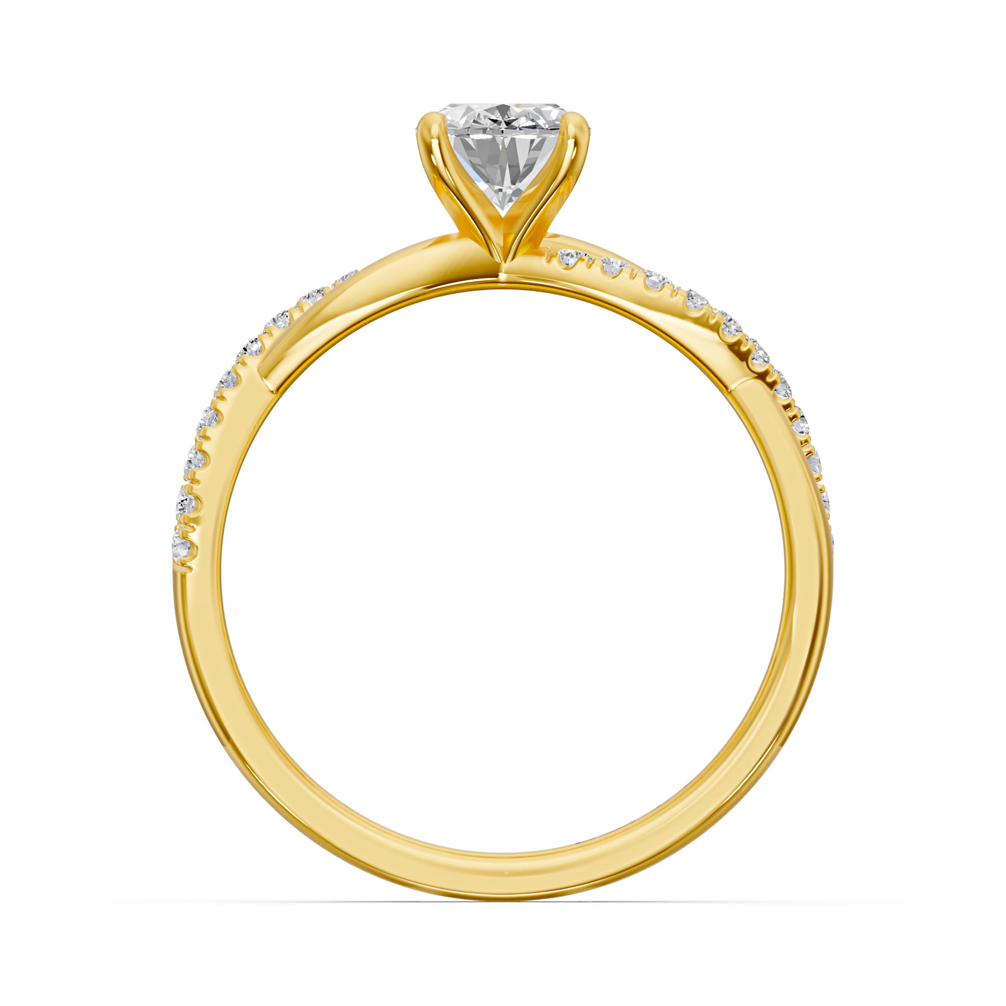 1.14 Karat F SI2 HRD Sertifikalı Özel Tasarım Pırlanta Yüzük