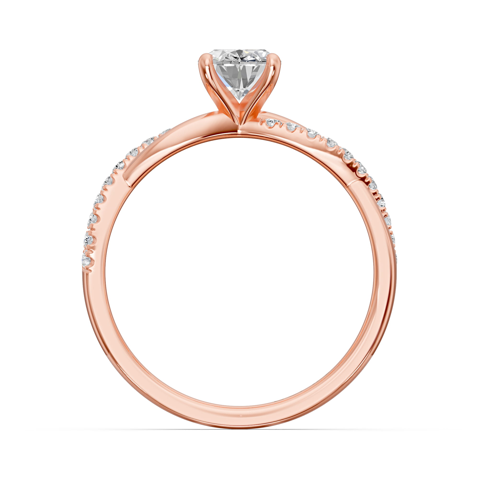 1.14 Karat F SI2 HRD Sertifikalı Özel Tasarım Pırlanta Yüzük