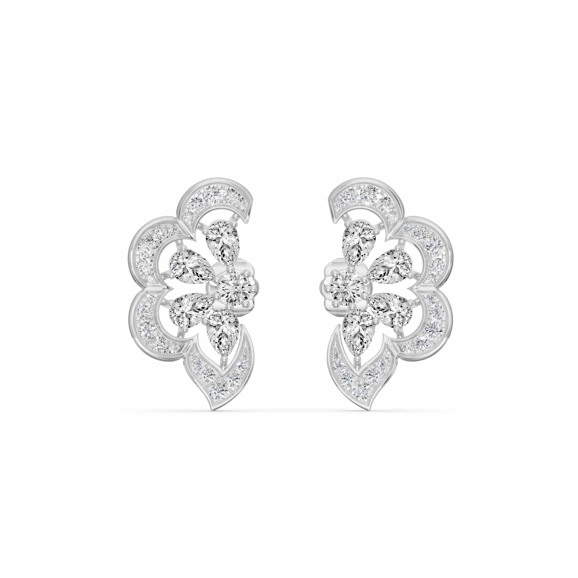 1.76 Karat Özel Tasarım Damla Pırlanta Küpe