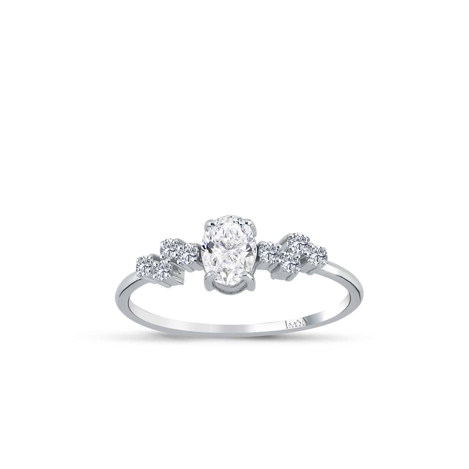 0.57 Karat IDL Sertifikalı Oval Pırlanta Yüzük