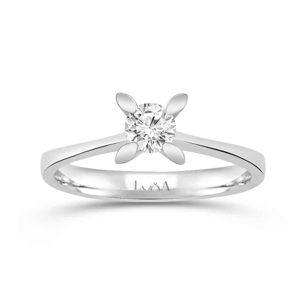 0.30 Karat D SI2 HRD Sertifikalı Tektaş Pırlanta Yüzük