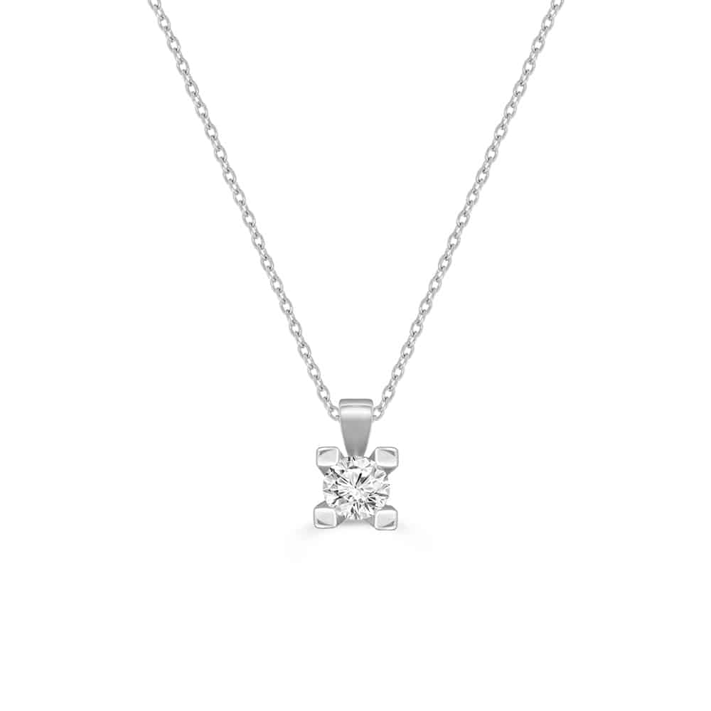 0.10 Karat Tektaş Pırlanta Kolye