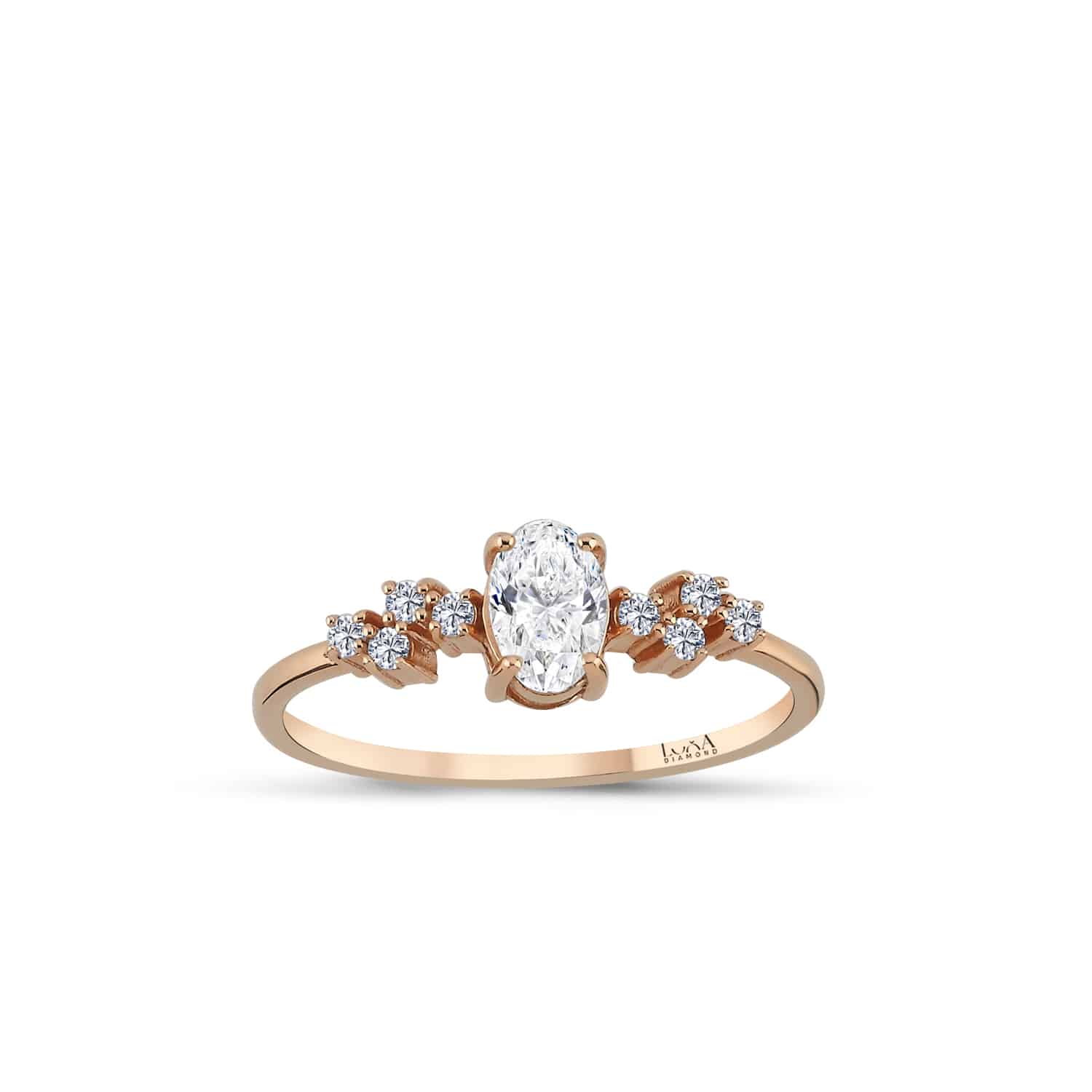 0.51 Karat Oval Pırlanta Yüzük